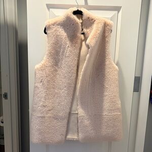 Whistles Faux-Fur Sleeveless Vest - Blush Pink